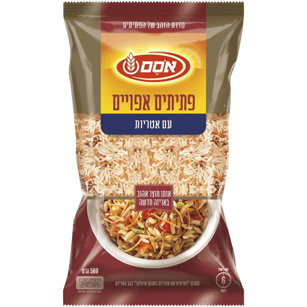 תמונה של פתיתים אפויים אורז ואטריות אסם