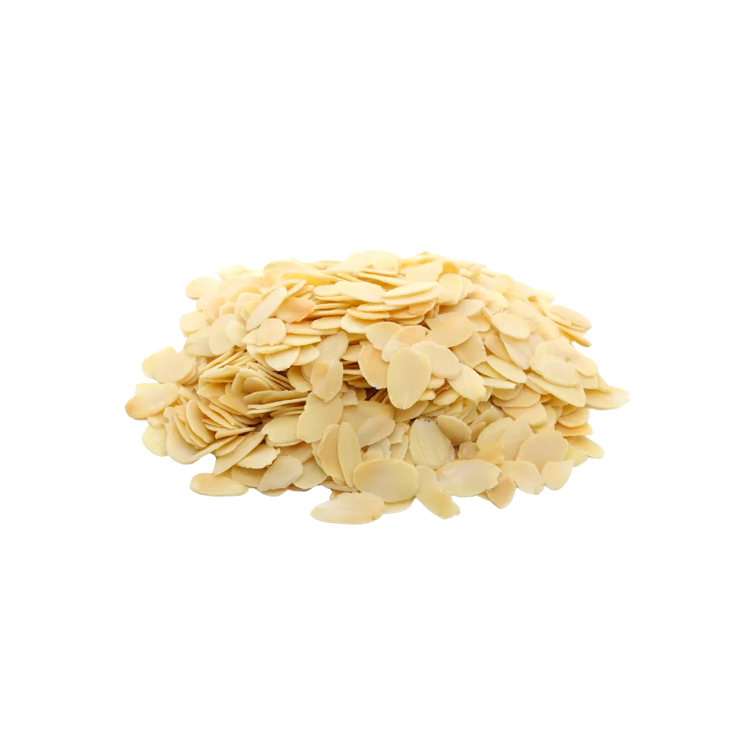 תמונה של שקדים פרוסים מולבנים