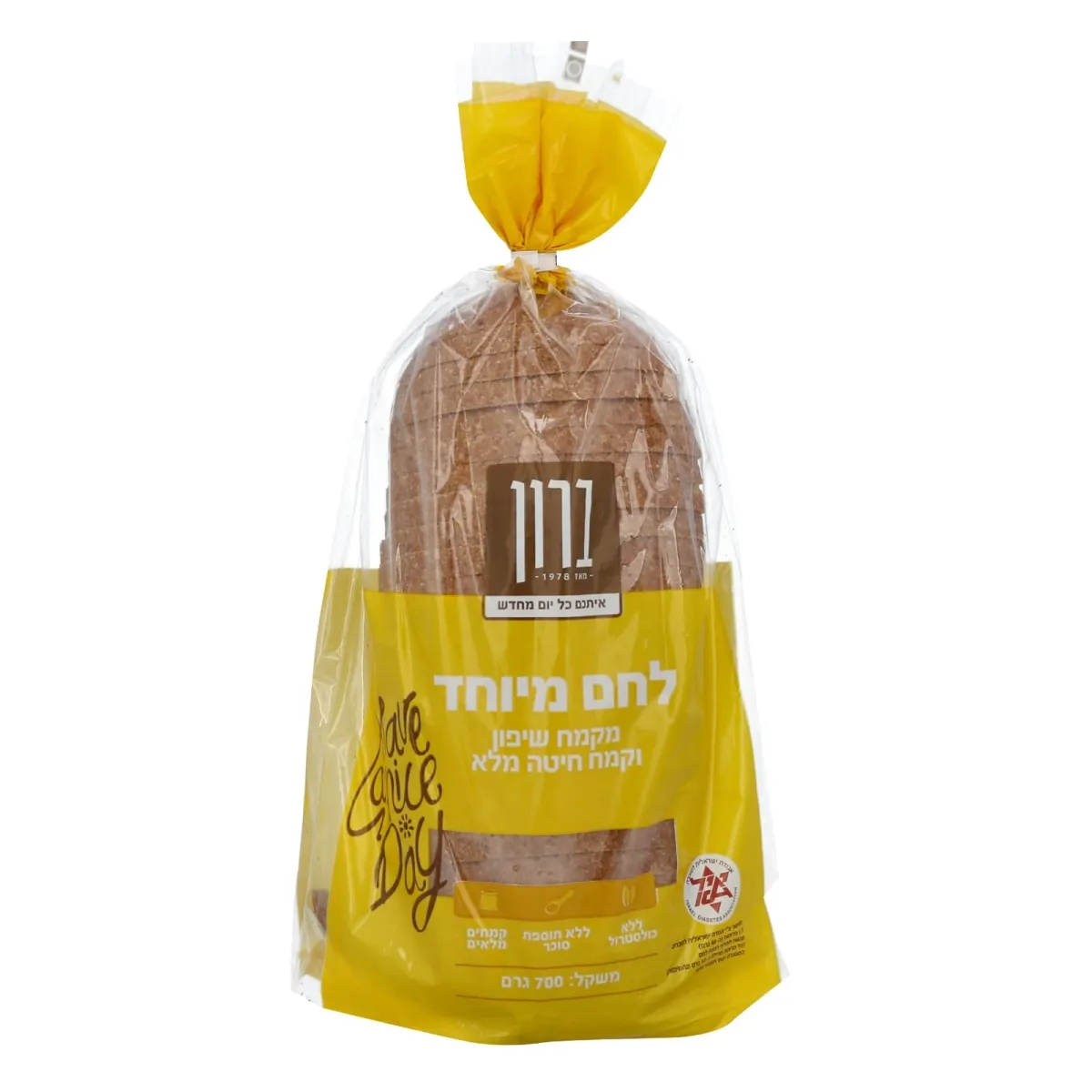 תמונה של לחם מיוחד מקמח שיפון וחיטה מלא הברון