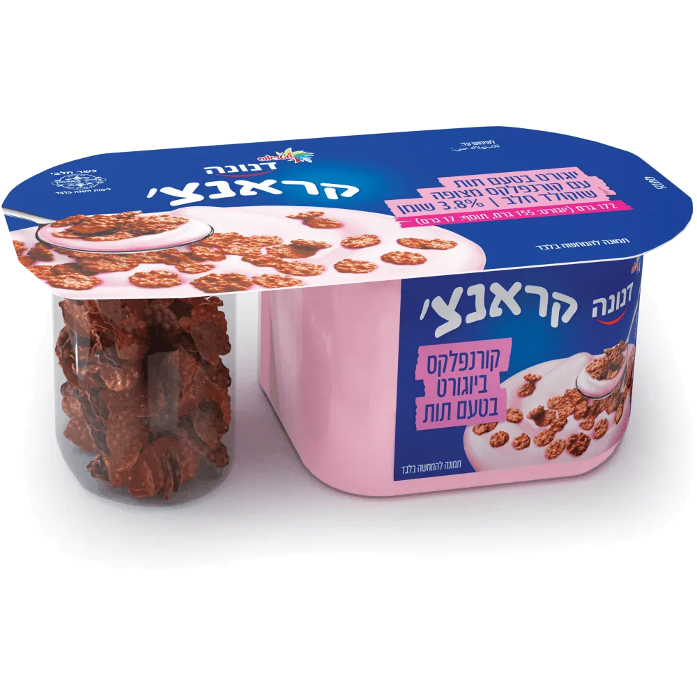 תמונה של דנונה בר תות קורנפלקס מצופה שוקולד