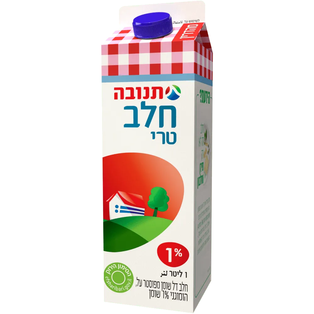 תמונה של חלב 1% בקרטון תנובה