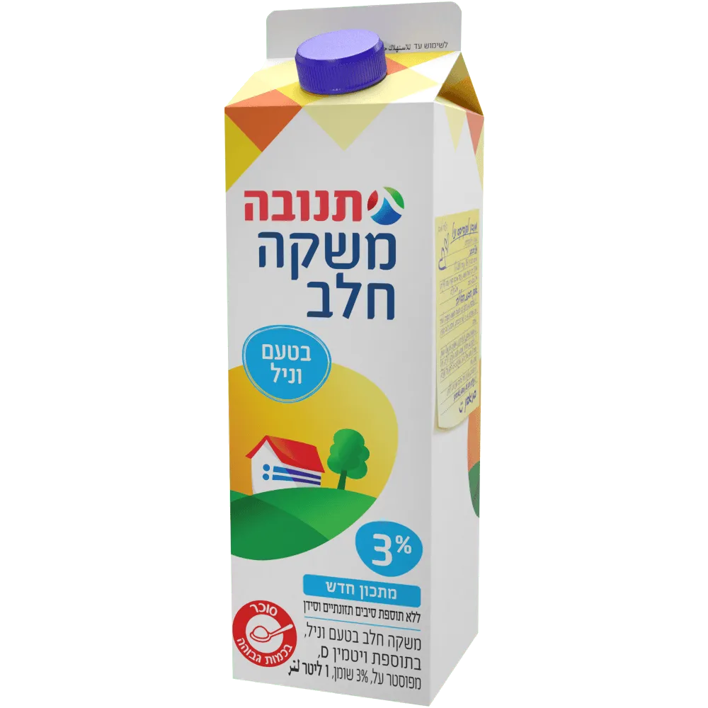 תמונה של חלב פלוס 3% וניל תנובה