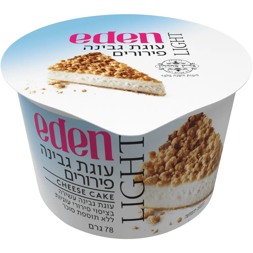 תמונה של עוגת גבינה פירורים לייט עדן תנובה