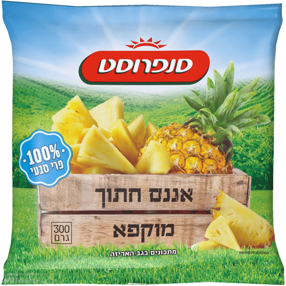 תמונה של אננס חתוך מוקפא