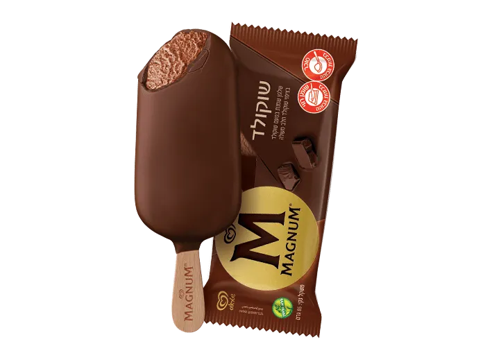 תמונה של מגנום שוקולד בציפוי שוקולד