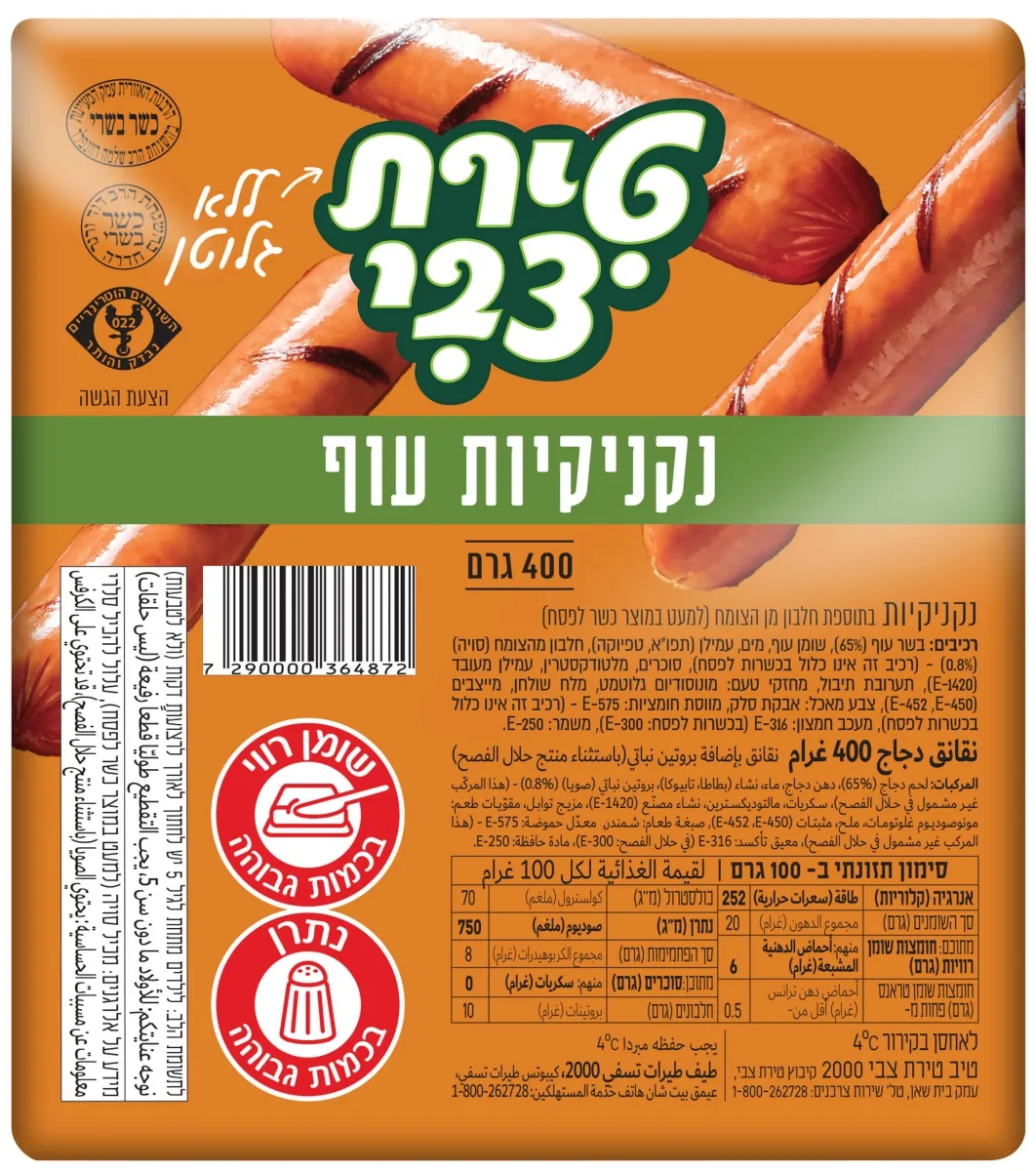 תמונה של נקניקיות עוף טירת צבי