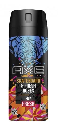 תמונה של אקס סקייטבורד ושושנים