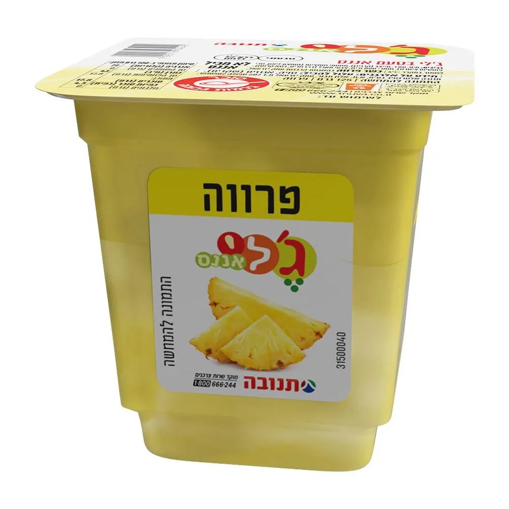 גלי אננס עם חתיכות תנובה