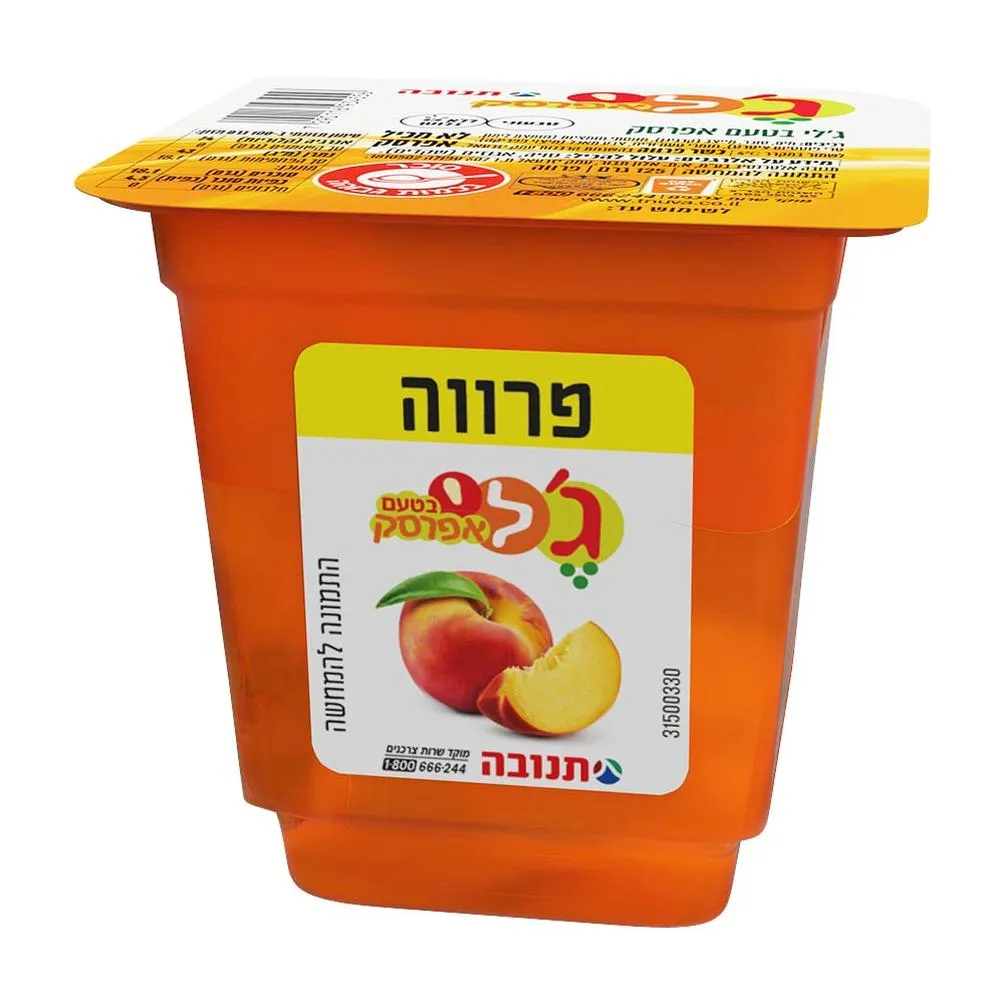 גלי אפרסק עם חתיכות פרי תנובה