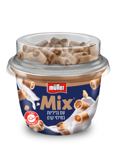 מולר יוגורט קרמי עם תוספת גליליות מפנקות