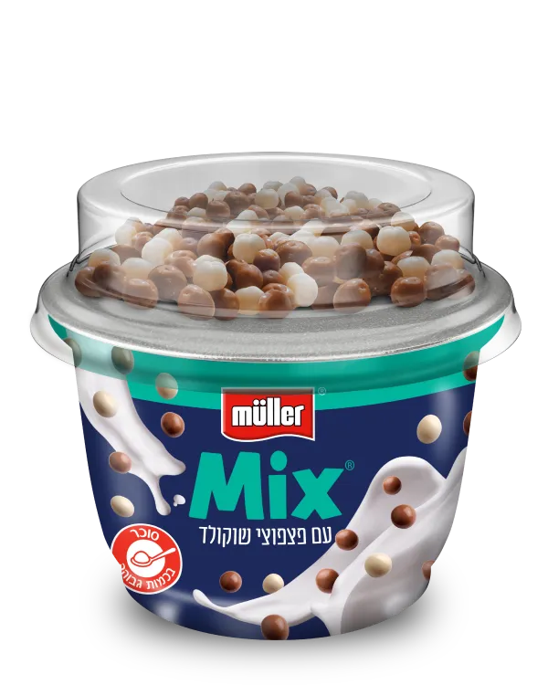 מולר יוגורט קרמי עם תוספת פצפוצי שוקולד