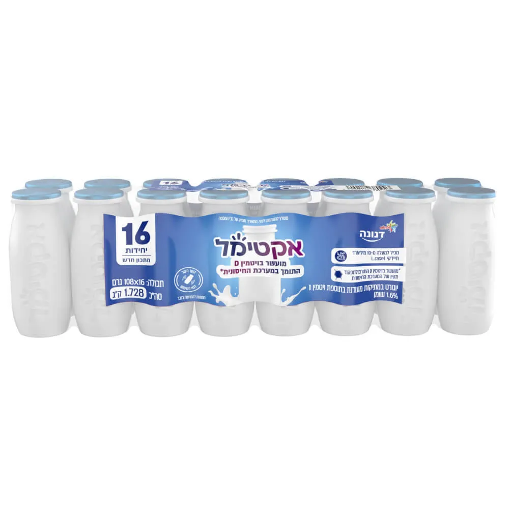 אקטימל דנונה משקה יוגורט פרוביוטי 1.5 במתיקות מעודנת