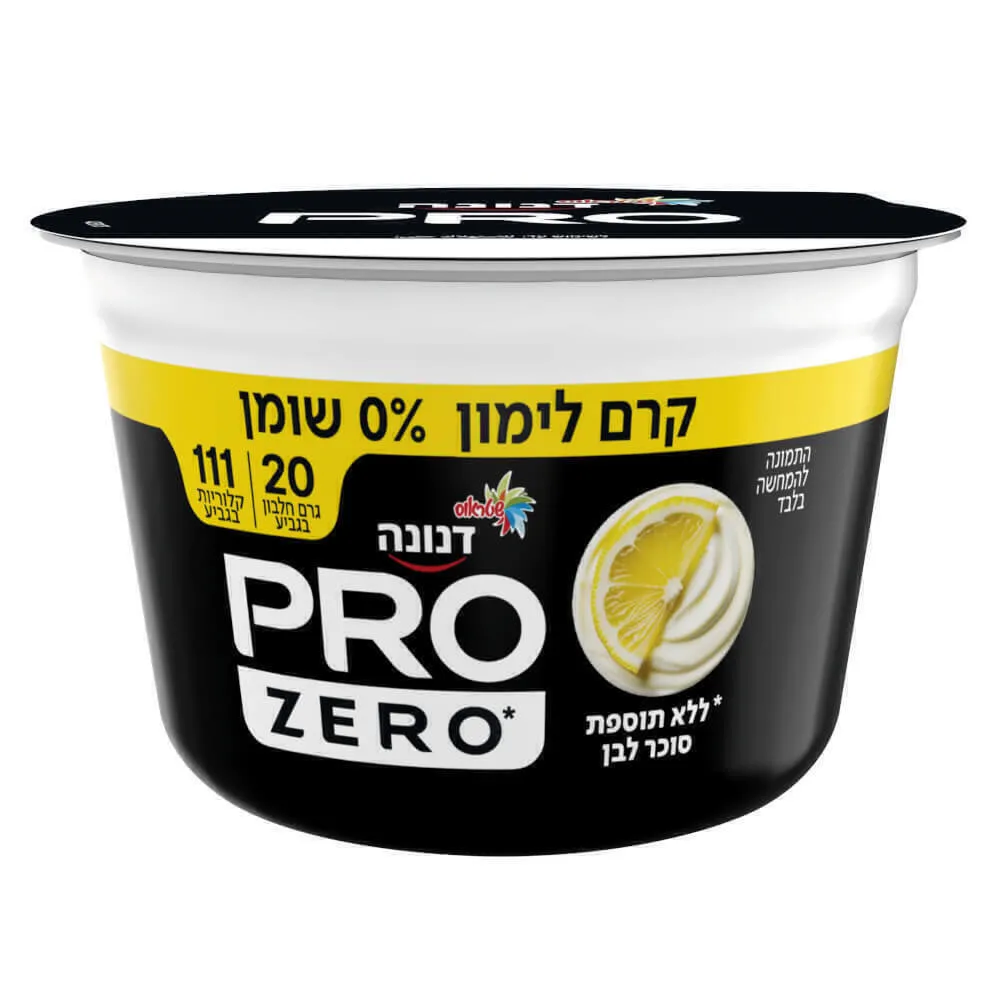 דנונה פרו קרם לימון 0% שומן 20 גרם חלבון