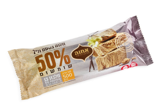 חלוה אחוה בטעם וניל 13% חלבון
